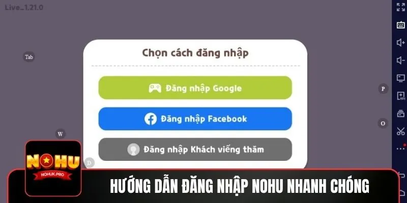 Đăng nhập NOHU đơn giản trên điện thoại và máy tính